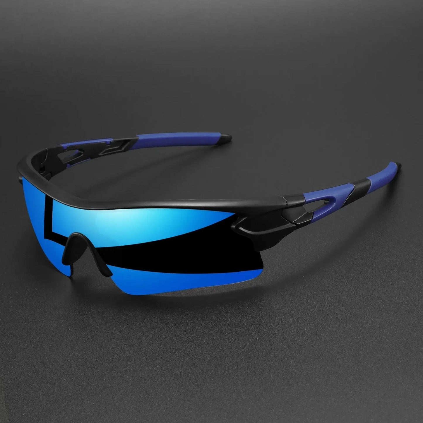 Lunettes de Sport "Velocity White" – Écran Bleu Miroir HD SportsOptique