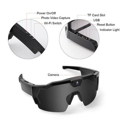 Lunettes de Sport Connectées avec Caméra Intégrée