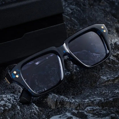 Lunettes de soleil carrées tendance 2026 pour hommes, style vintage, à rivets, pour femmes, de marque et de créateur, idéales pour la conduite. SportsOptique