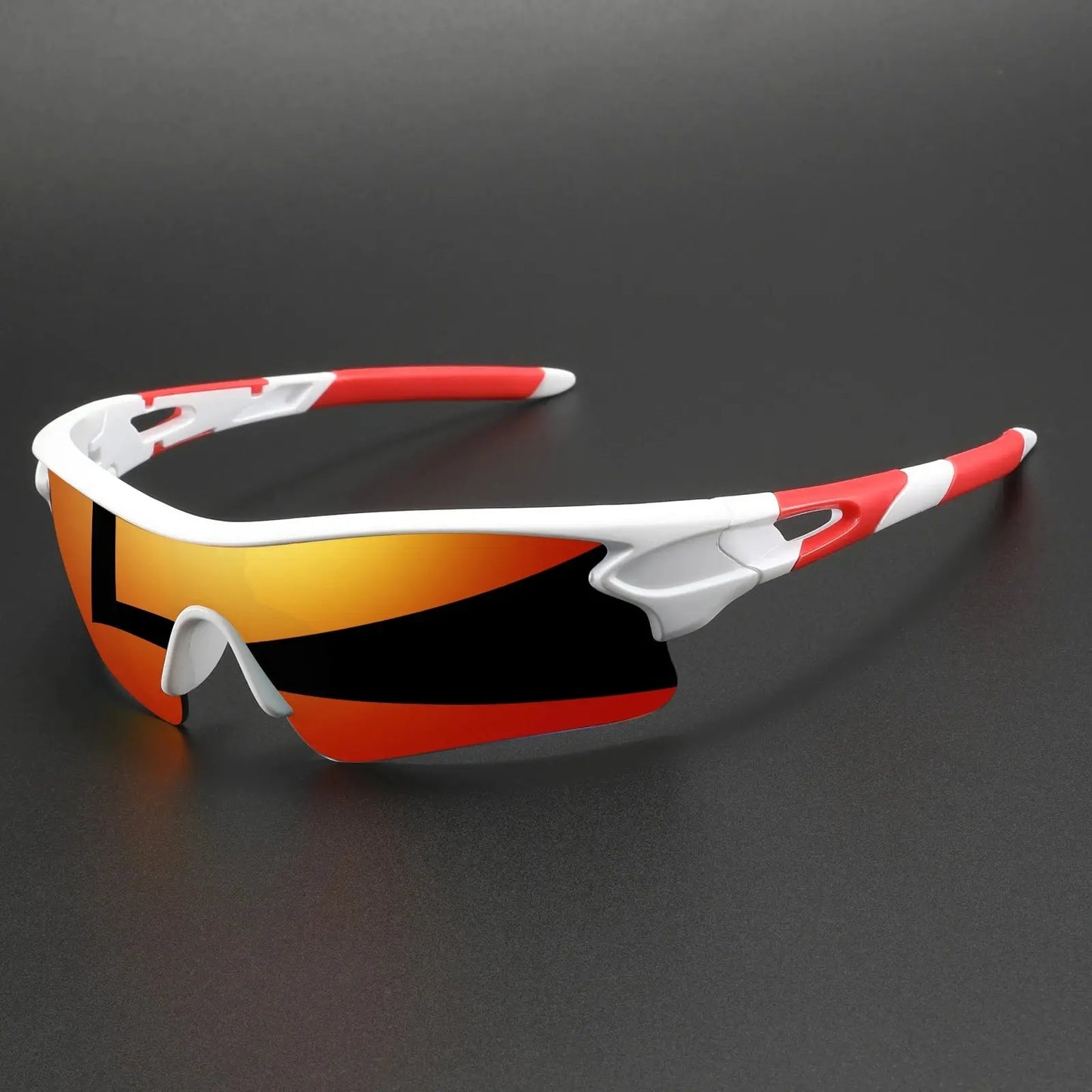 Lunettes de Sport "Velocity White" – Écran Bleu Miroir HD SportsOptique