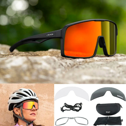 Lunettes de Cyclisme Singa Pro – Kit Complet 3 Verres & Insert Optique SportsOptique