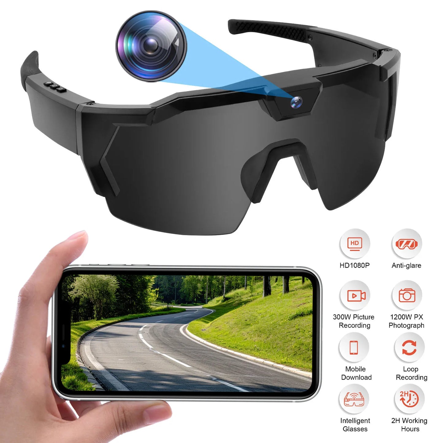 Lunettes de Sport Connectées avec Caméra Intégrée