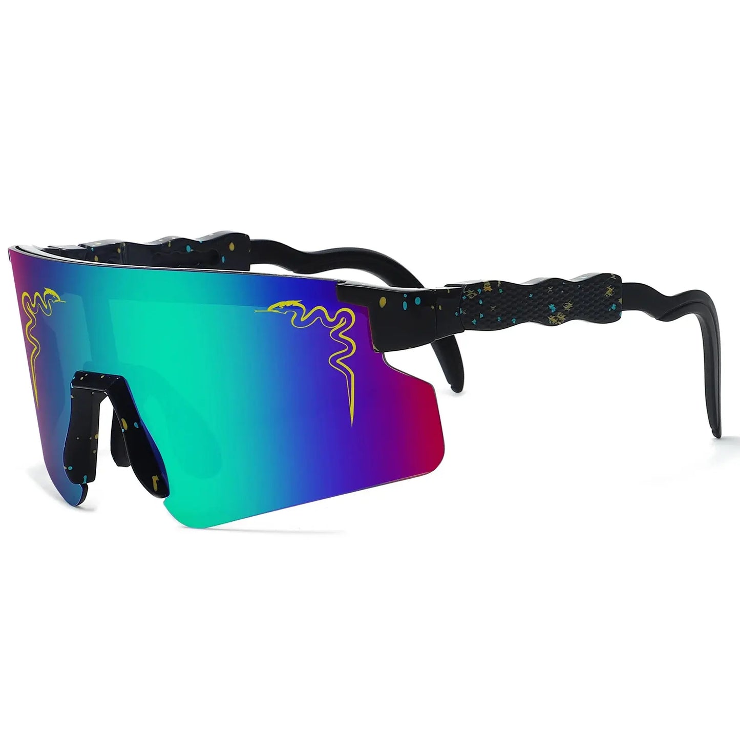Lunettes "Viper Strike" – Design Éclaboussure & Verre Miroir SportsOptique