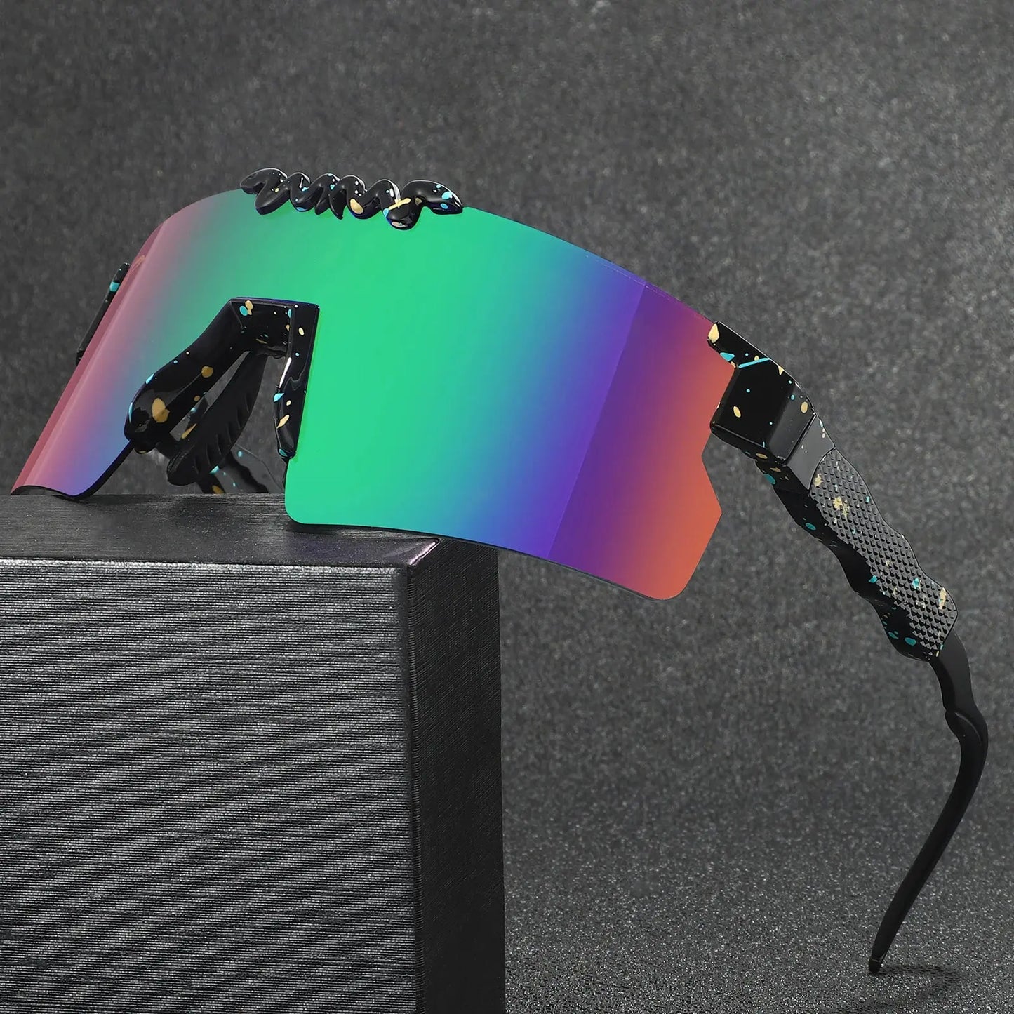 Lunettes "Viper Strike" – Design Éclaboussure & Verre Miroir SportsOptique