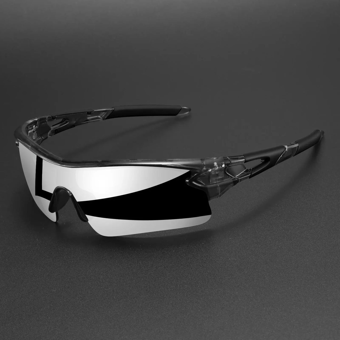 Lunettes de Sport "Velocity White" – Écran Bleu Miroir HD SportsOptique