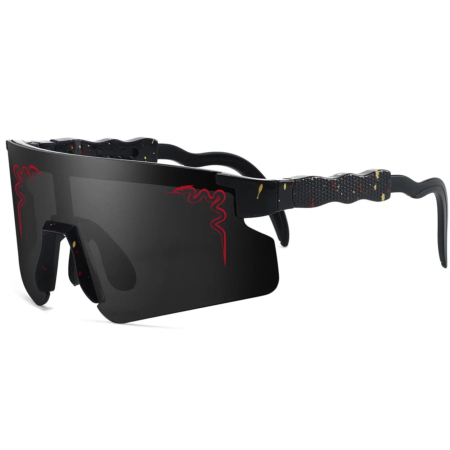 Lunettes "Viper Strike" – Design Éclaboussure & Verre Miroir SportsOptique