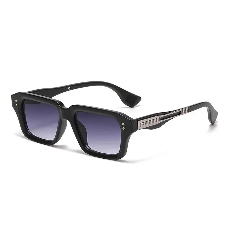 Lunettes de soleil carrées tendance 2026 pour hommes, style vintage, à rivets, pour femmes, de marque et de créateur, idéales pour la conduite. SportsOptique